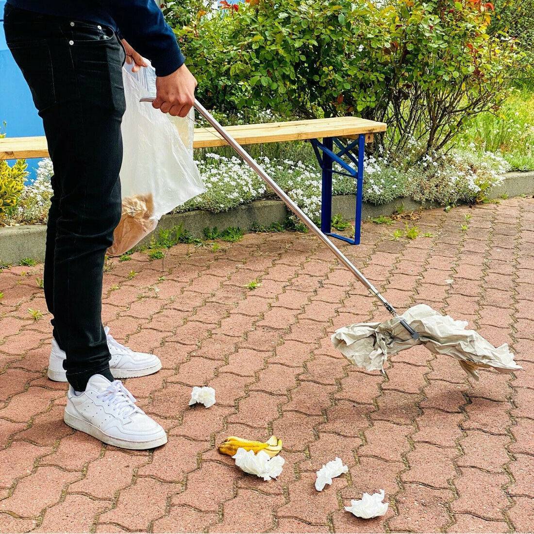 2er-Set Greifzangen aus Metall (94 cm) – Robuste Greifhilfe für Abfallentsorgung